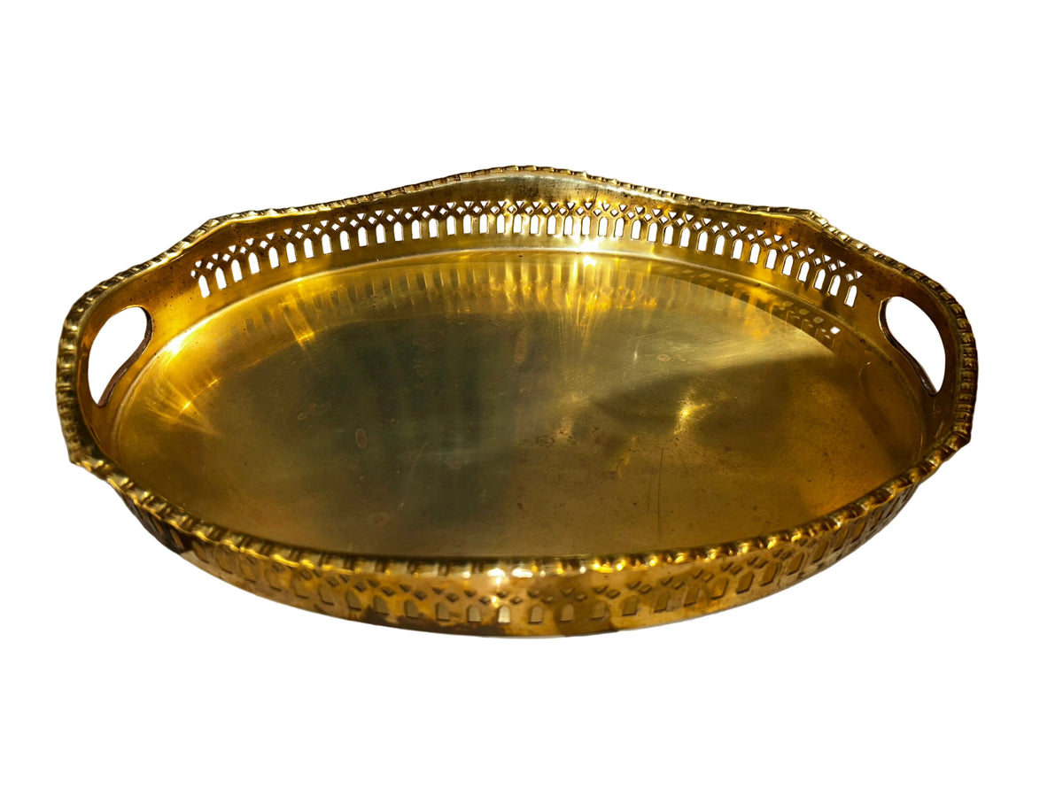 vintage brass tray