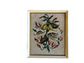 framed needle point floral art
