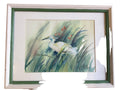 egret watercolor painting