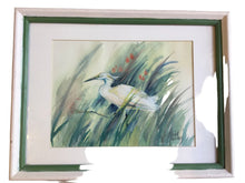 Load image into Gallery viewer, egret watercolor painting