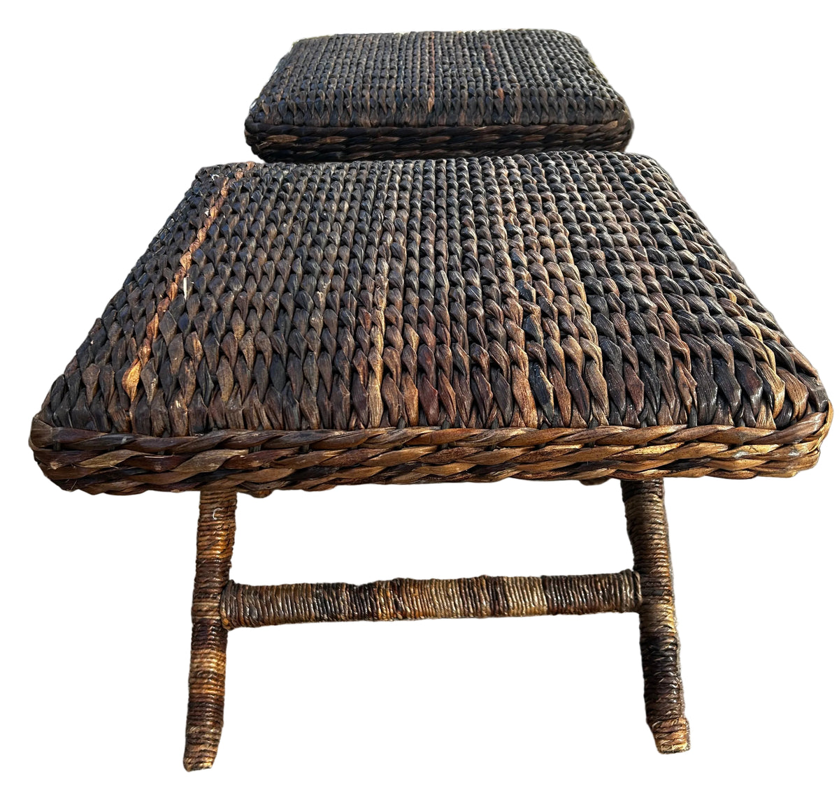 pair water hyacinth stools