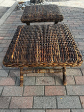 Load image into Gallery viewer, pair water hyacinth stools