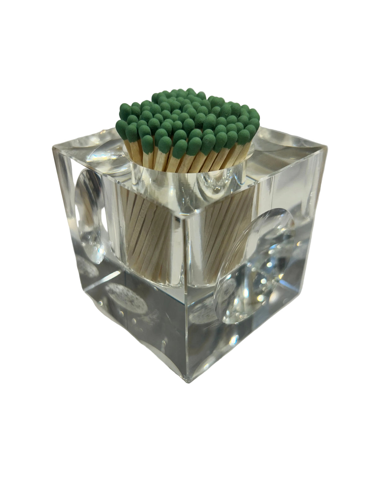 glass matchstick holder