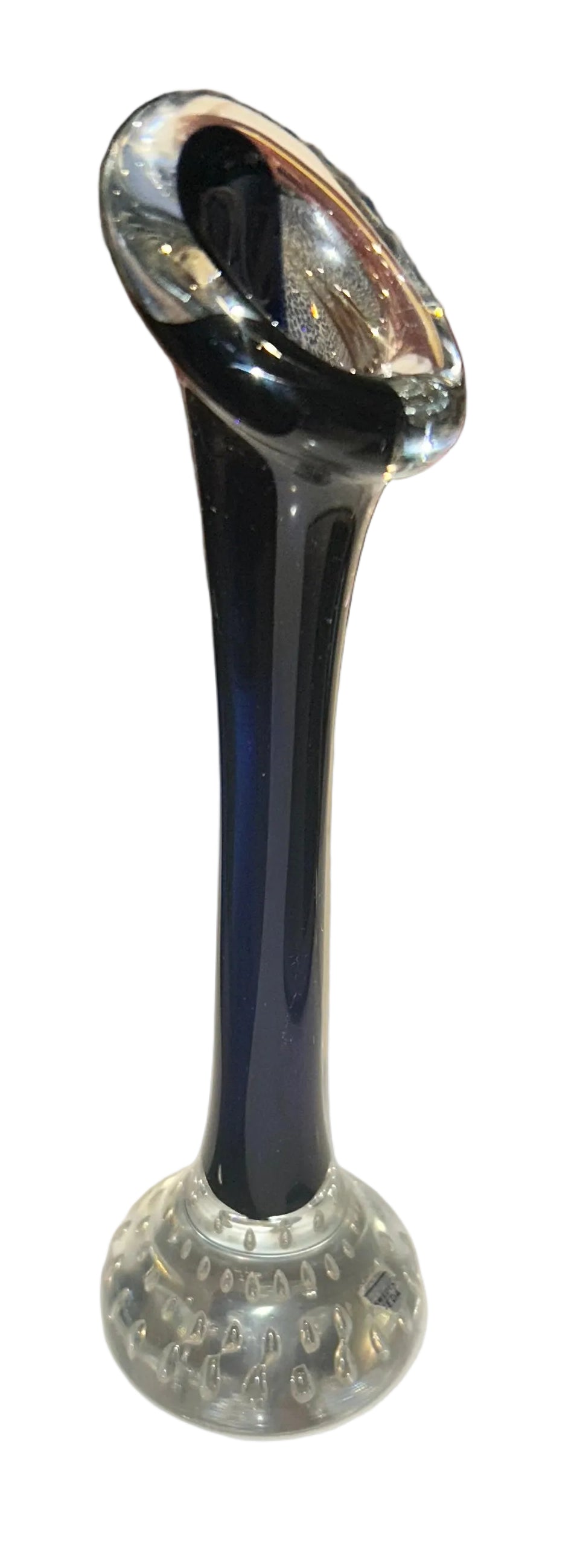swedish blown glass bud vase