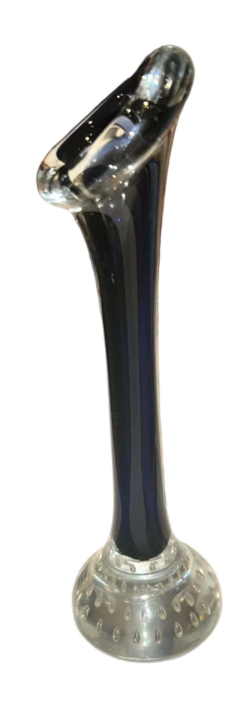 swedish blown glass bud vase