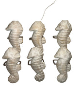 Load image into Gallery viewer, hand carved seahorse napkin holder-set of 6