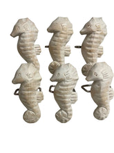 Load image into Gallery viewer, hand carved seahorse napkin holder-set of 6