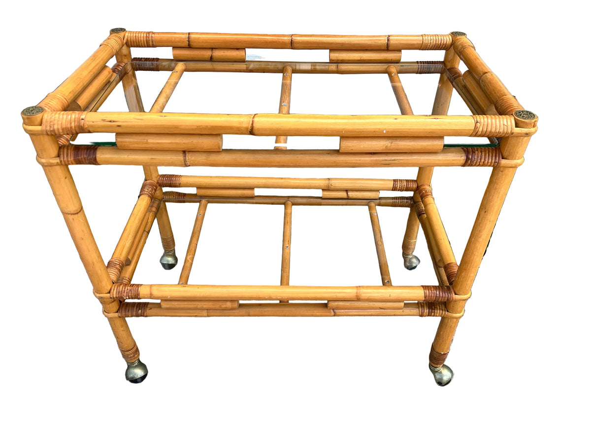 bamboo bar cart