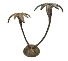 Load image into Gallery viewer, vintage palm tree candlestick holder