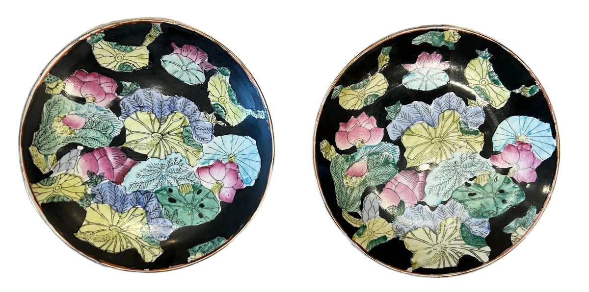 pair vintage plates