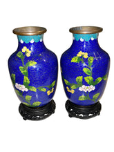 Load image into Gallery viewer, cloisonne vases-pair