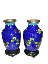 Load image into Gallery viewer, cloisonne vases-pair