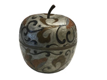 Load image into Gallery viewer, vintage brass apple-shaped trinket box