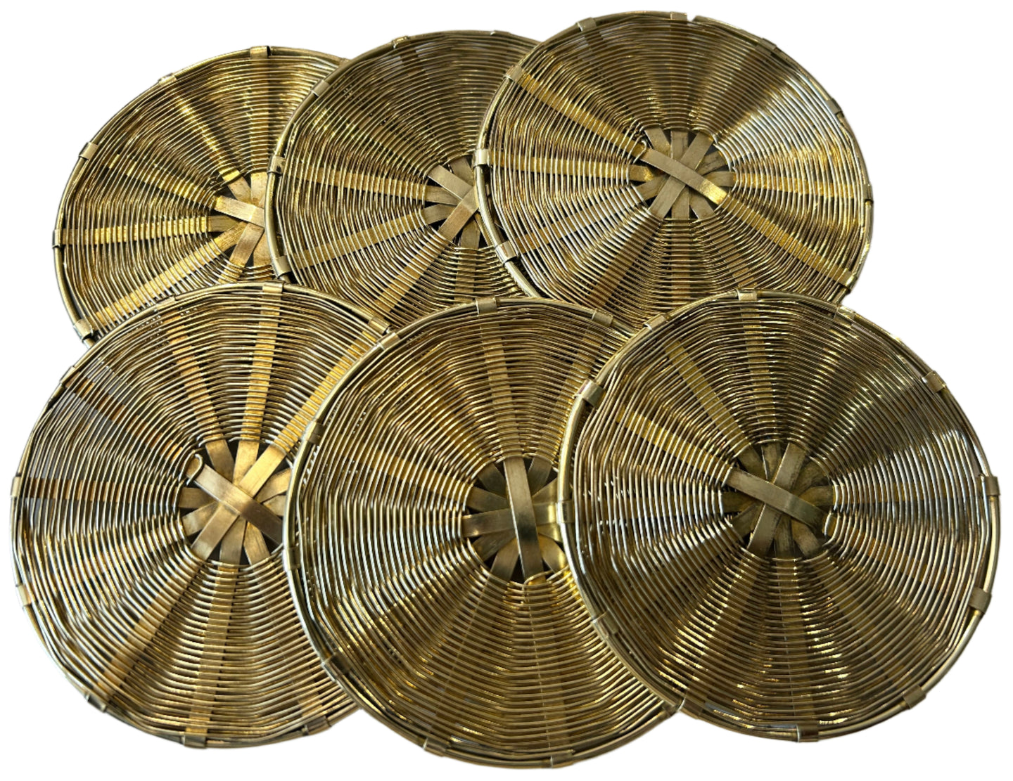 Brass coaster set of 6