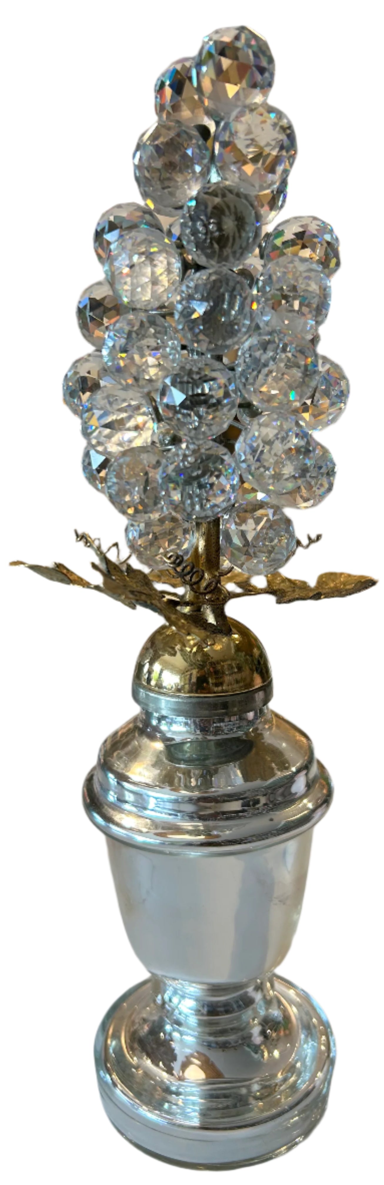 Crystal grapes finial