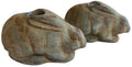 stone rabbit taper holders