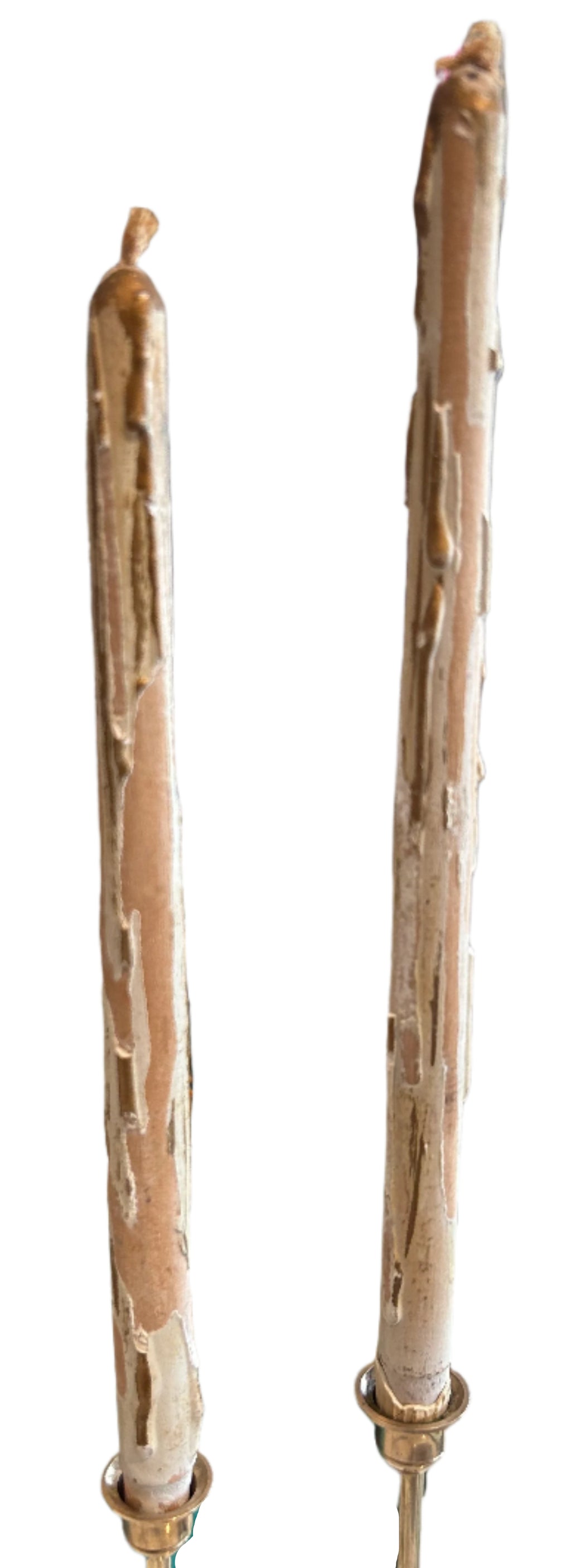 pair of wooden tapers