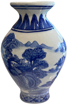 Load image into Gallery viewer, blue and white porclean vase