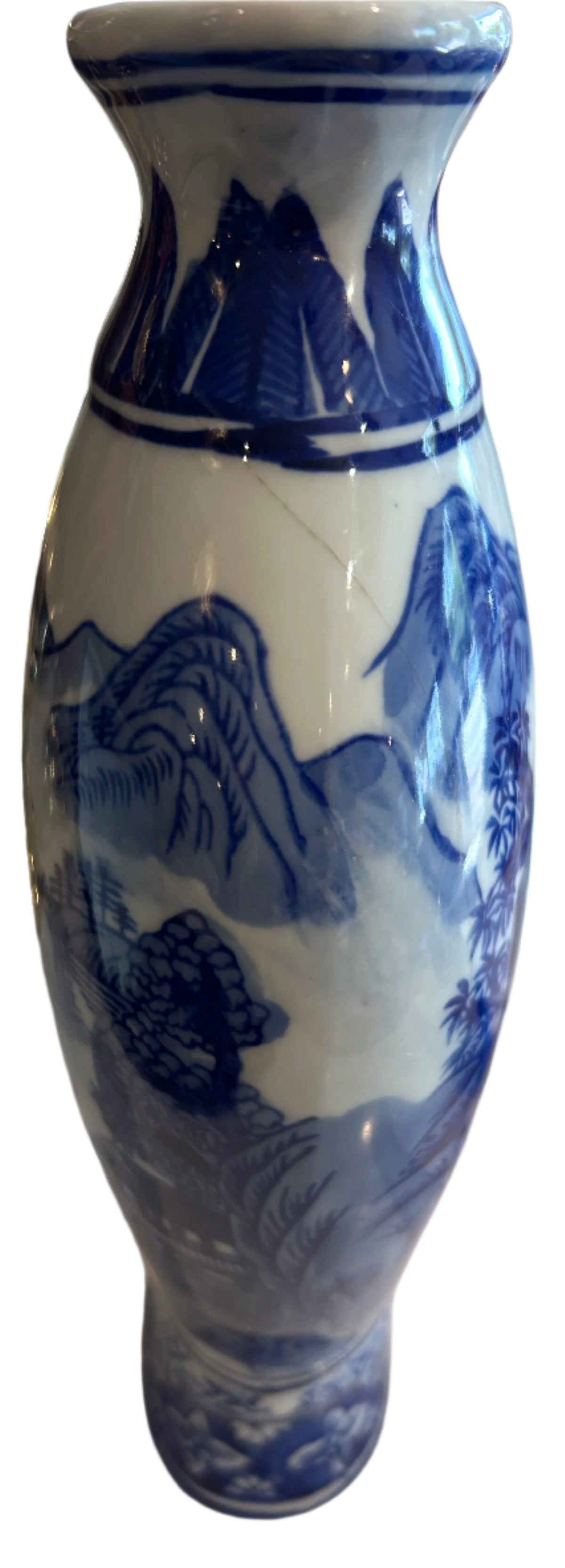 blue and white porclean vase