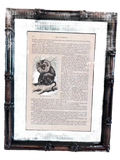 framed monkey prints - set of 6