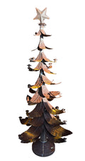 mexican metal christams tree sculpture taper holder