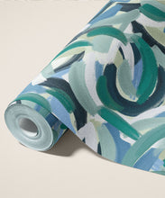 Load image into Gallery viewer, Impasto Type II Vinyl Wallpaper - Colourway: Turquoise - Roll - Commercial Wallcoverings
