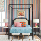 Jacob's Stripe Grasscloth Wallpaper by Peter Dunham - Multi