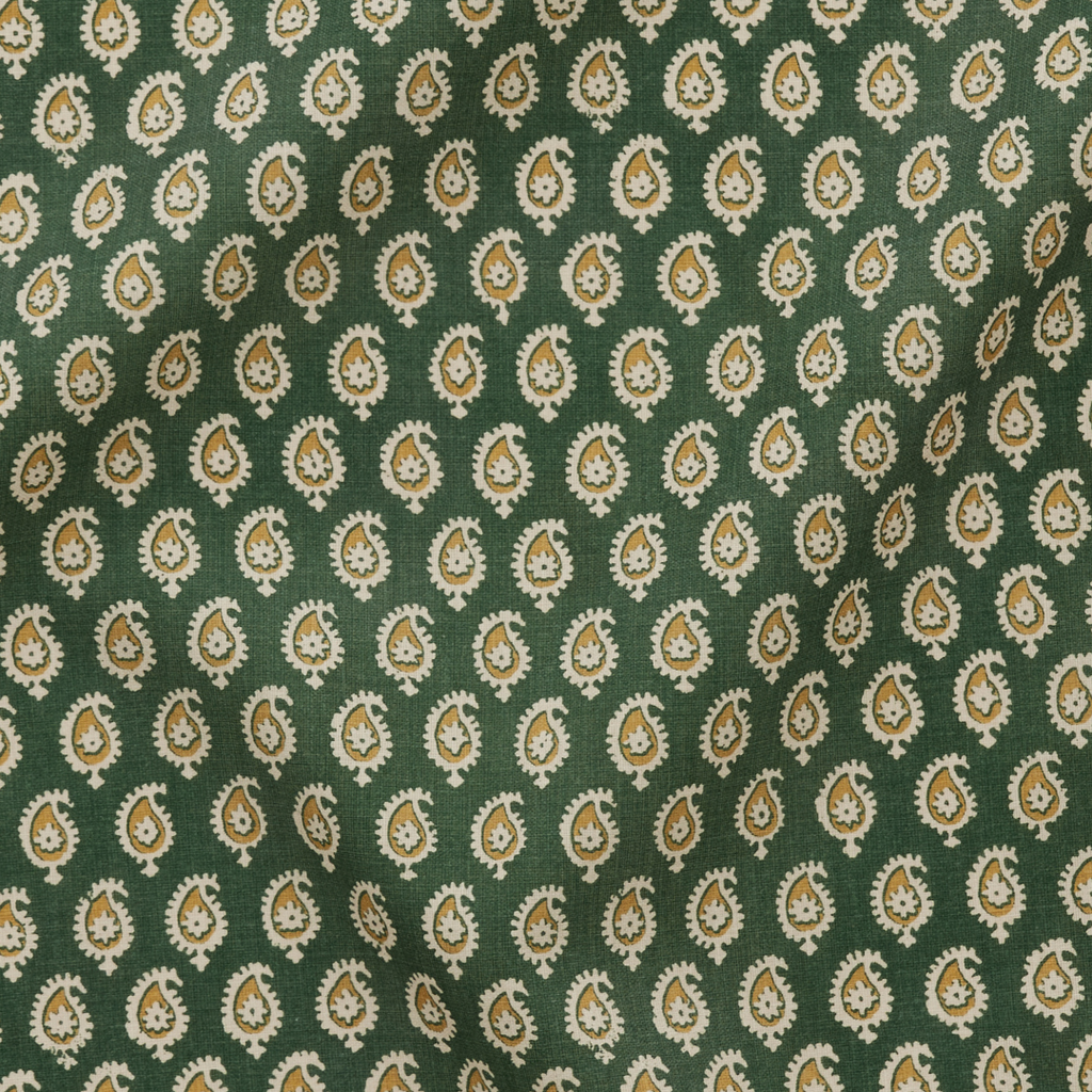 Janpath Outdoor Fabric by Peter Dunham - Green/Gold