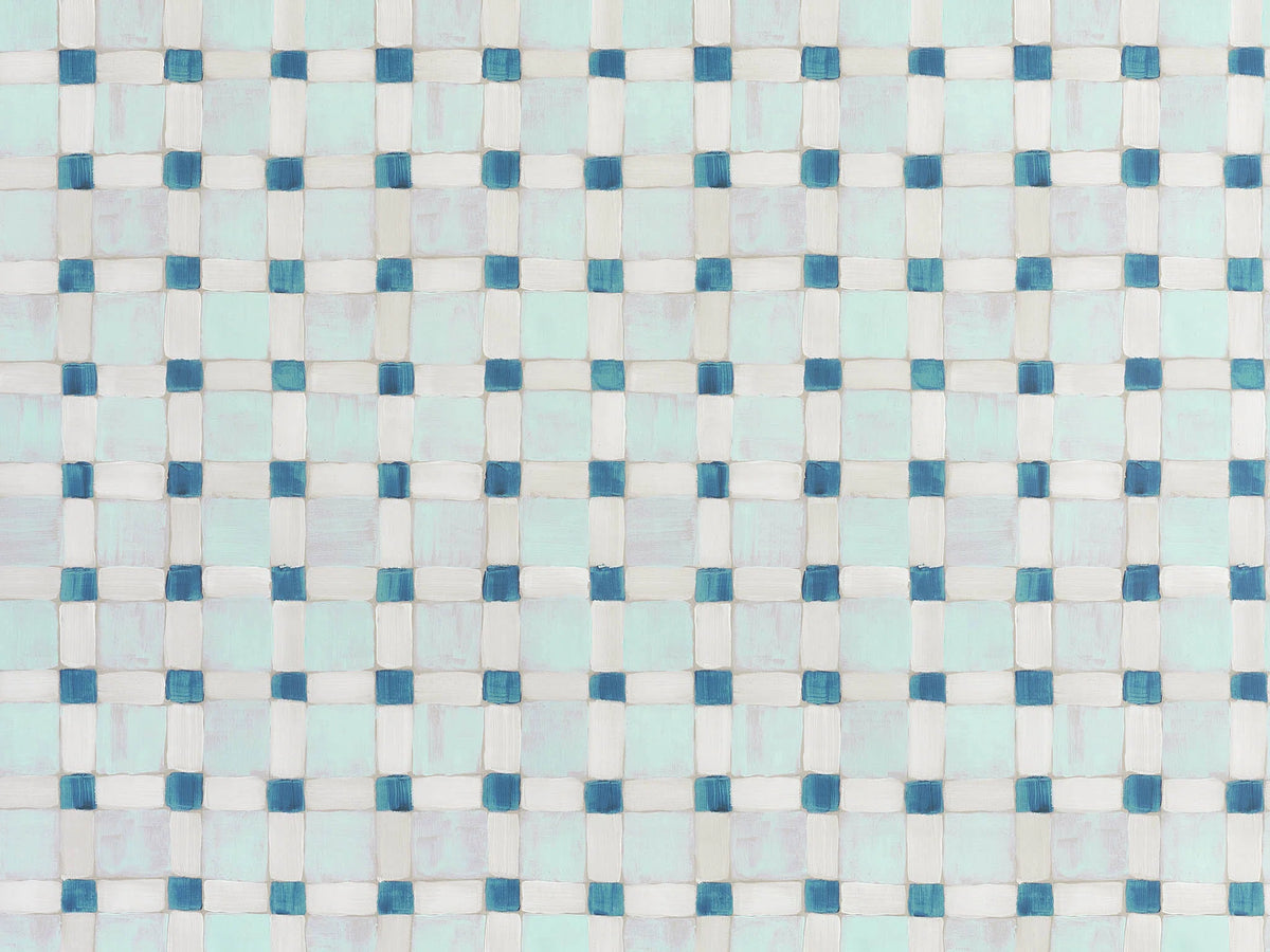 Patio wallpaper in Aqua