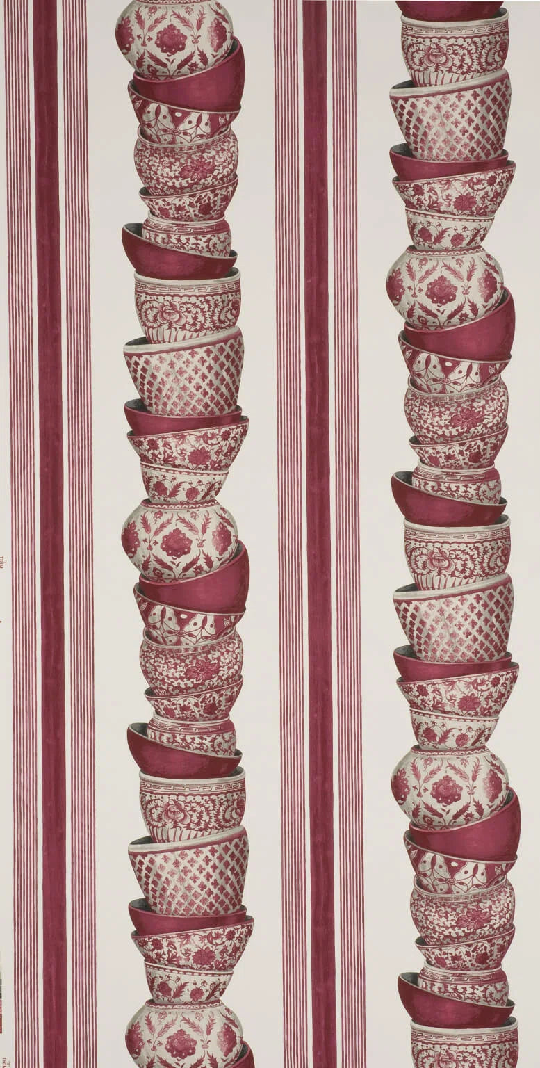 Ming wallpaper in Cranberry