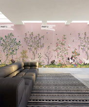 Load image into Gallery viewer, Oriental Garden Mural • Coral • Part 1 &amp; Part 2 • Swatch