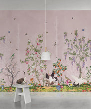 Load image into Gallery viewer, Oriental Garden Mural • Coral • Part 2 • Insitu