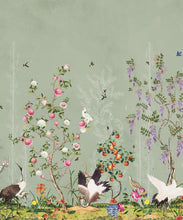 Load image into Gallery viewer, Oriental Garden Mural • Green Tea • Part 2 • Swatch