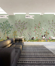 Load image into Gallery viewer, Oriental Garden Mural • Green Tea • Part 1 &amp; Part 2 • Swatch