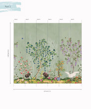 Load image into Gallery viewer, KH-Oriental-Garden-Mural-Green-Tea-Part1-Mural-Map