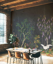 Load image into Gallery viewer, Oriental Garden Mural • Night • Part 1 • Insitu