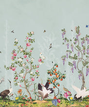 Load image into Gallery viewer, Oriental Garden Mural • Teal • Part 2 • Swatch