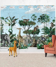 Load image into Gallery viewer, Etched Safari Mural • Animal Wallpaper • Sky • Rolls