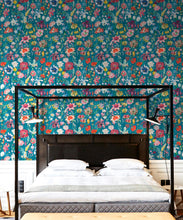 Load image into Gallery viewer, J'Adore Wallpaper • Blue • Insitu