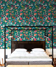 Load image into Gallery viewer, J'Adore Wallpaper • Teal • Insitu
