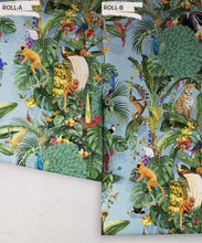 Load image into Gallery viewer, Festa Wallpaper • Blue • Rolls