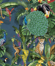 Load image into Gallery viewer, Festa Wallpaper • Denim • Swatch