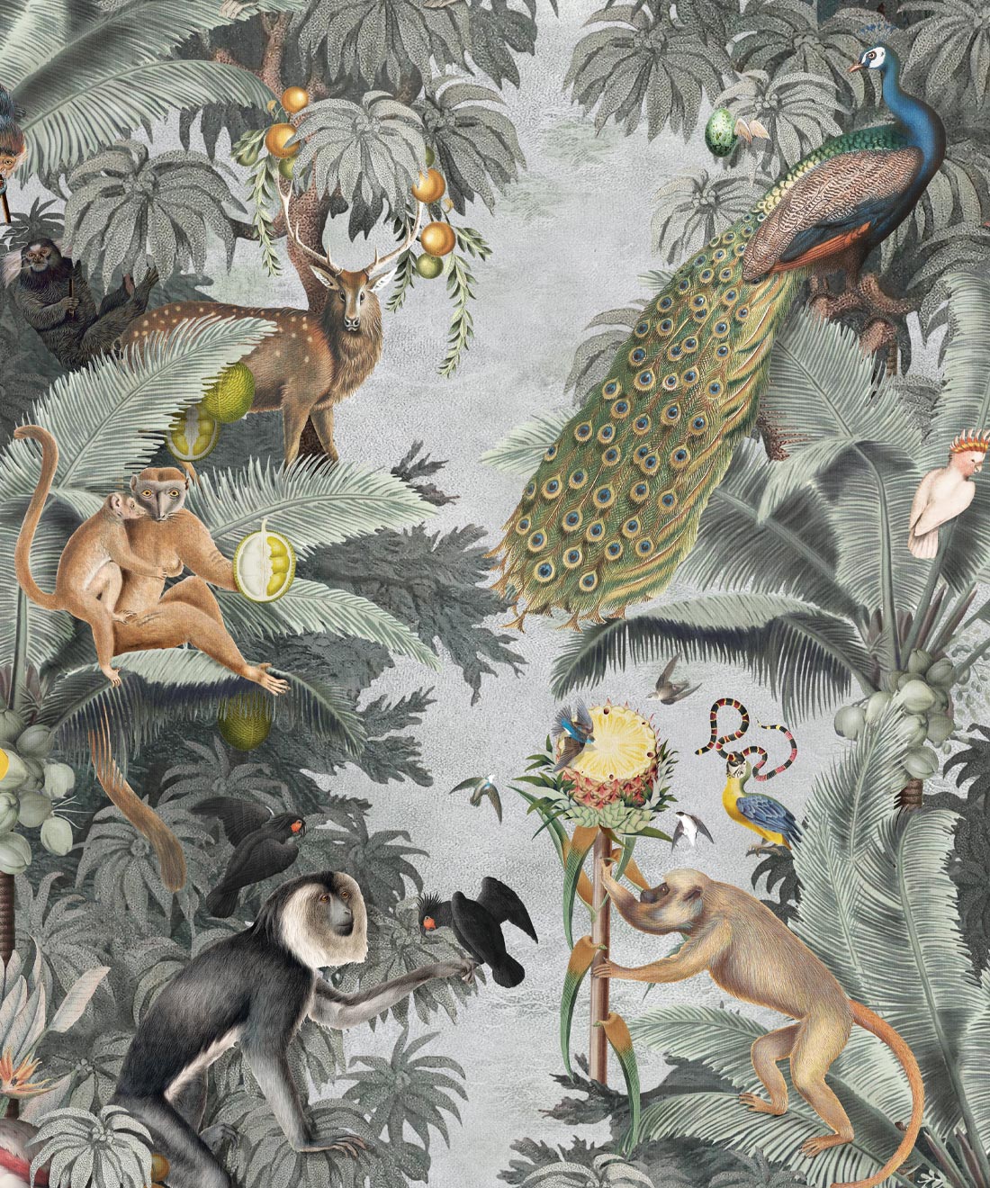 Arcadia Wallpaper • Grey • Swatch
