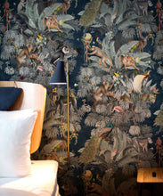 Load image into Gallery viewer, Arcadia Wallpaper • Navy • Insitu