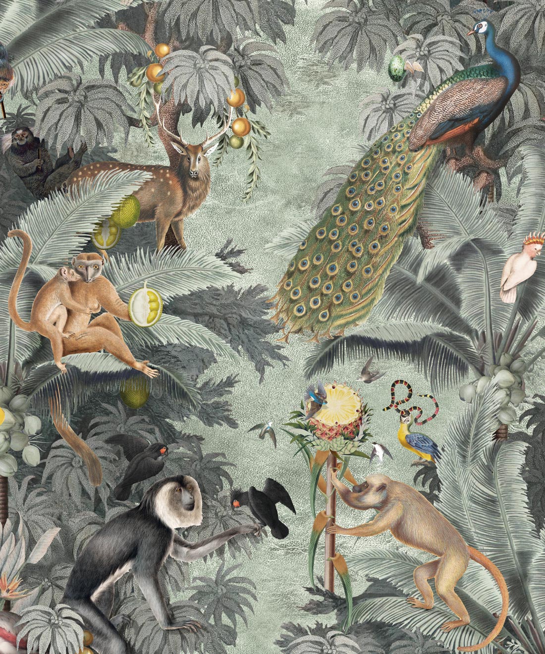 Arcadia Wallpaper • Seaweed • Swatch
