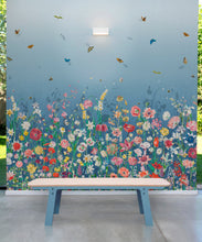 Load image into Gallery viewer, Jardin Mural • Blue • Insitu