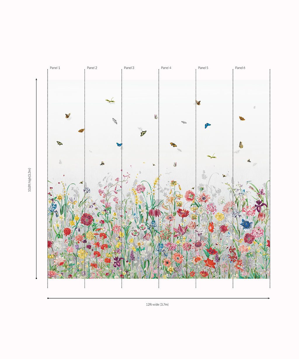 Jardin Mural • Grey • Panels