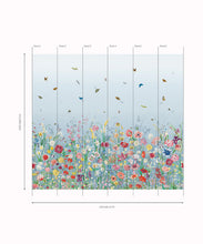 Load image into Gallery viewer, Jardin Mural • Powder Blue • Panels