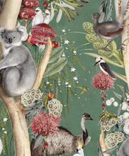 Load image into Gallery viewer, Dreamtime Wallpaper • Antique Green • Swatch