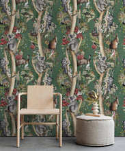 Load image into Gallery viewer, Dreamtime Wallpaper • Antique Green • Insitu